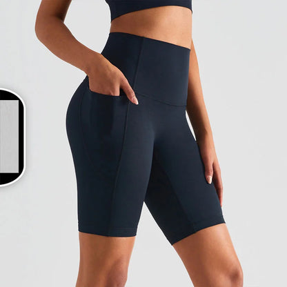 Biker Shorts Women Yoga Shorts with Pockets Running Short Women's Total Train High Rise 7" Bike Shorts Running Short