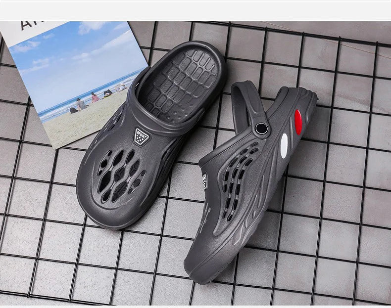 Men Sandals Light EVA Men's Casual Shoes Hole Shoes Clogs Home Garden Outdoor Male Beach Flat Slippers Big Size 49