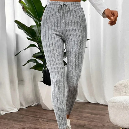 Women Striped Leggings Fitness Elastic Yoga Leggings High Waist Butt Lift Gym Training Tights Fashion Thread Slim Trousers