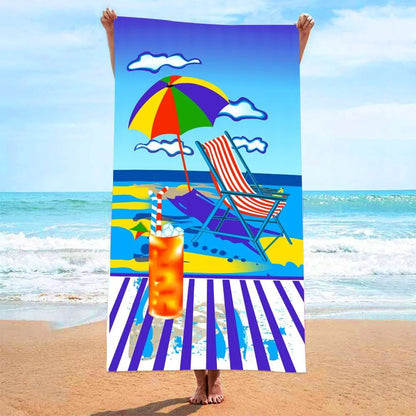 Microfiber Blanket Quick Drying Beach Towels Oversized Printing Towel Super Absorbent Pool Towel Blanket Boho Absorbent Towel