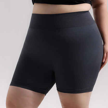 Plus Size Sports Shorts Women Seamless Skinny Shorts Outdoor Running Hip Lifting High Elastic Yoga Shorts Summer