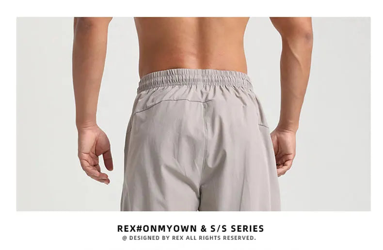 Men Gym Jogging Sport Pants Thin Loose Quick-Dry Long Exercise Clothing Zipper Pockets Training Bodybuilding Trouser Marathon