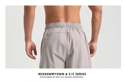 Men Gym Jogging Sport Pants Thin Loose Quick-Dry Long Exercise Clothing Zipper Pockets Training Bodybuilding Trouser Marathon