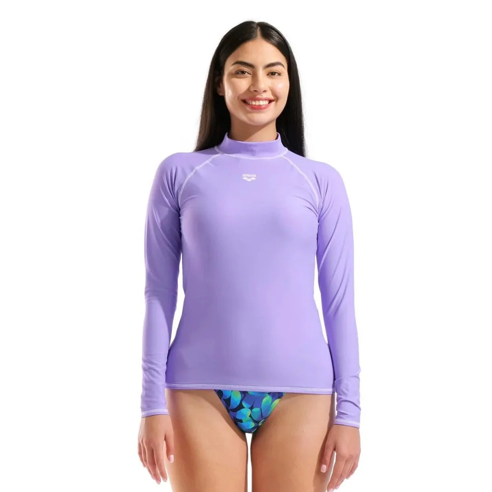 Women Swimsuit Swimming T-shirt Beach UV Protection Swimwear Rash Guard Long Sleeve Surfing Diving Swimsuit Surf Rash guard
