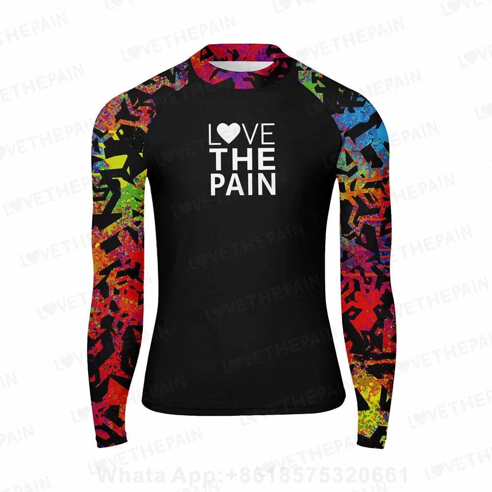 Summer Men's Swimwear Long Sleeve Rash Guards Swim T-Shirts Uv Sun Protetion Swimsuit Beach Skin Suit Water Surf Deck Suit