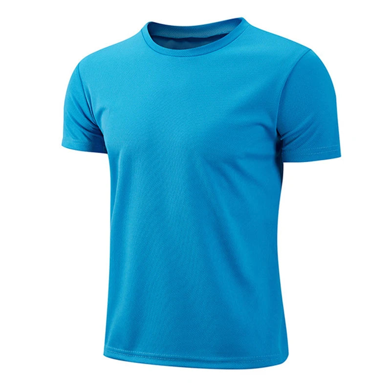 Men Women Quick Dry Short Sleeve Sport T Shirt Gym Jerseys Fitness Shirt Trainer Running T-Shirt Teenager Breathable Sportswear