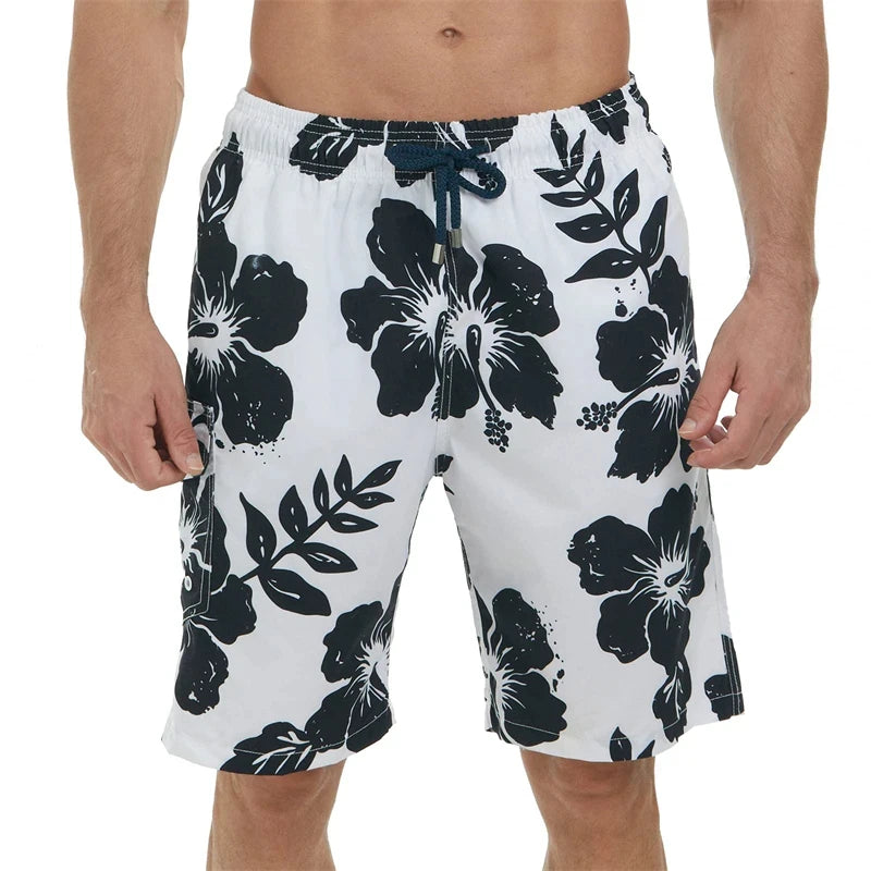 3D Print Casual Fashion Mens Beach Shorts Hawaii Vacation Swim Trunks For Men Floral Short Pants Board Shorts