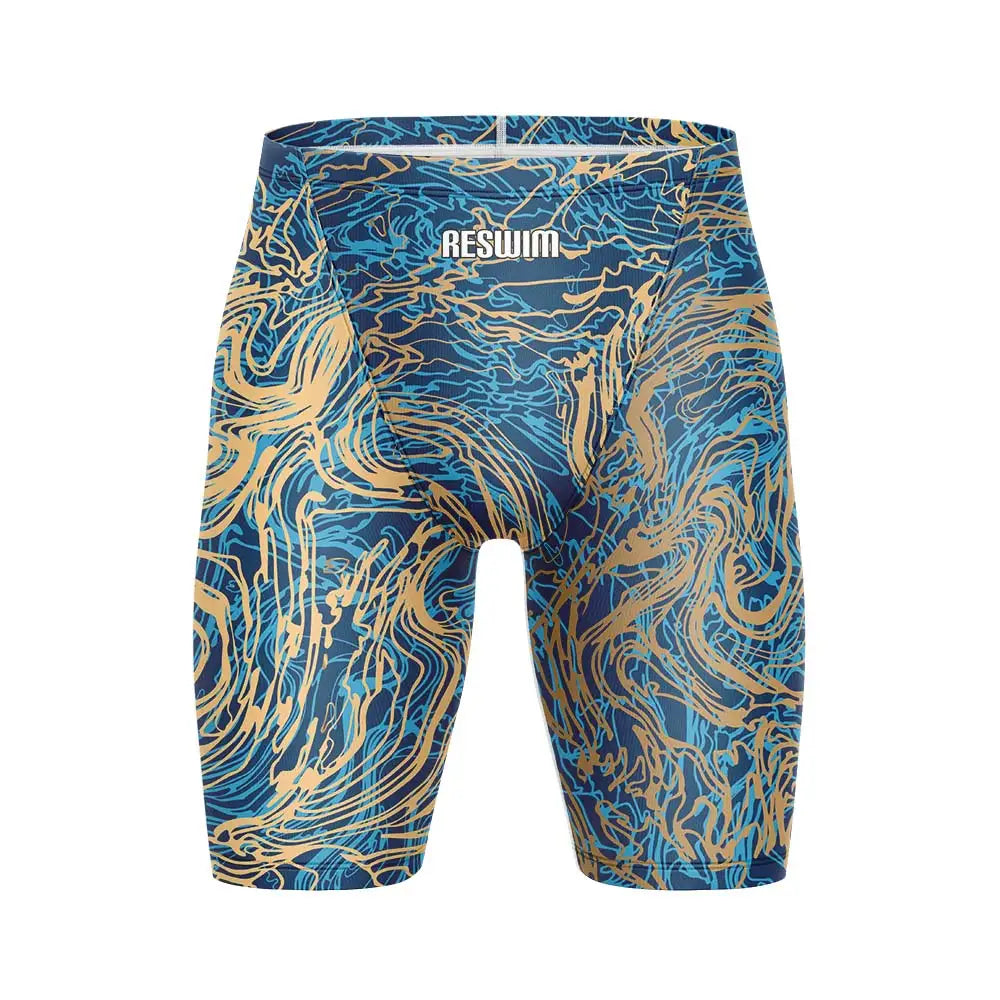 Swim Boxer Summer Men's Printing Swim Jammer Swimsuit Beach Tights Shorts Swimming Trunks Quick Dry Swimwear Chlorine Resistant Surf Pants