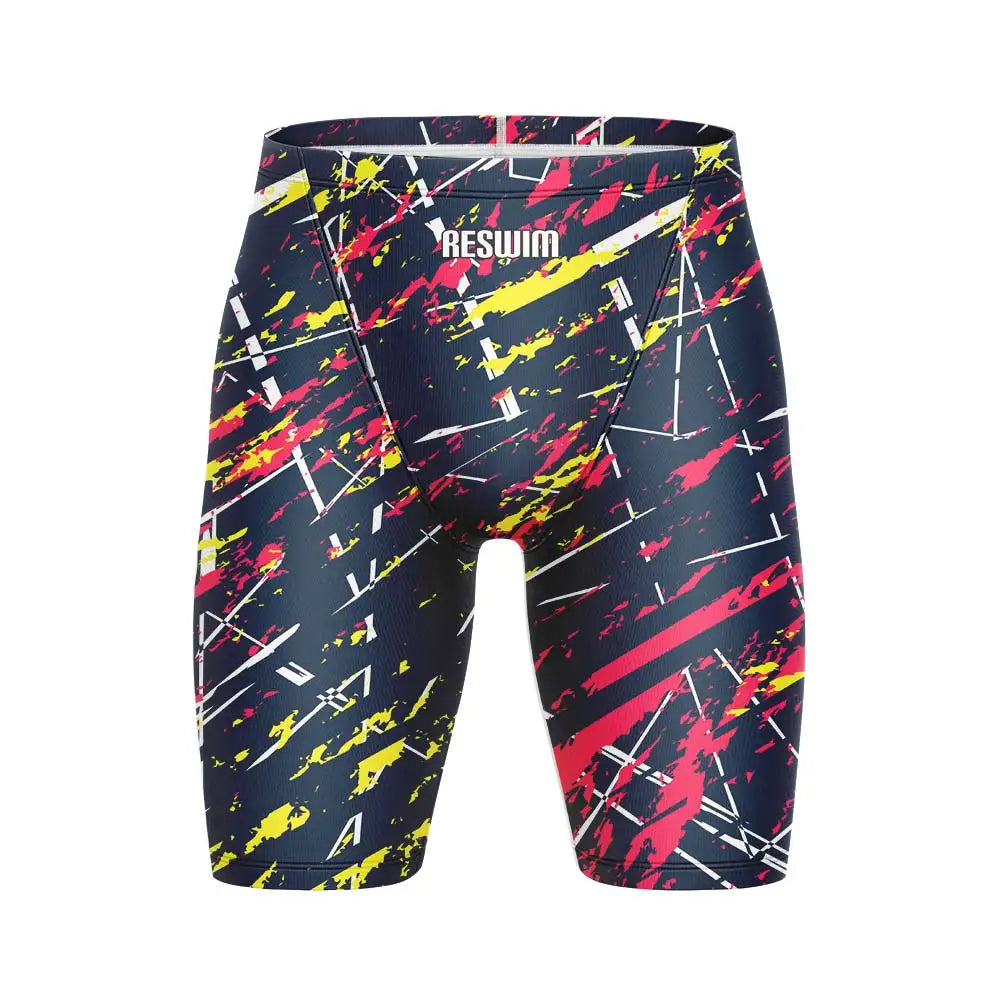 Swim Boxer Summer Men's Printing Swim Jammer Swimsuit Beach Tights Shorts Swimming Trunks Quick Dry Swimwear Chlorine Resistant Surf Pants