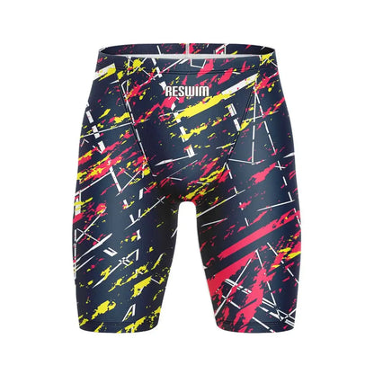 Swim Boxer Summer Men's Printing Swim Jammer Swimsuit Beach Tights Shorts Swimming Trunks Quick Dry Swimwear Chlorine Resistant Surf Pants