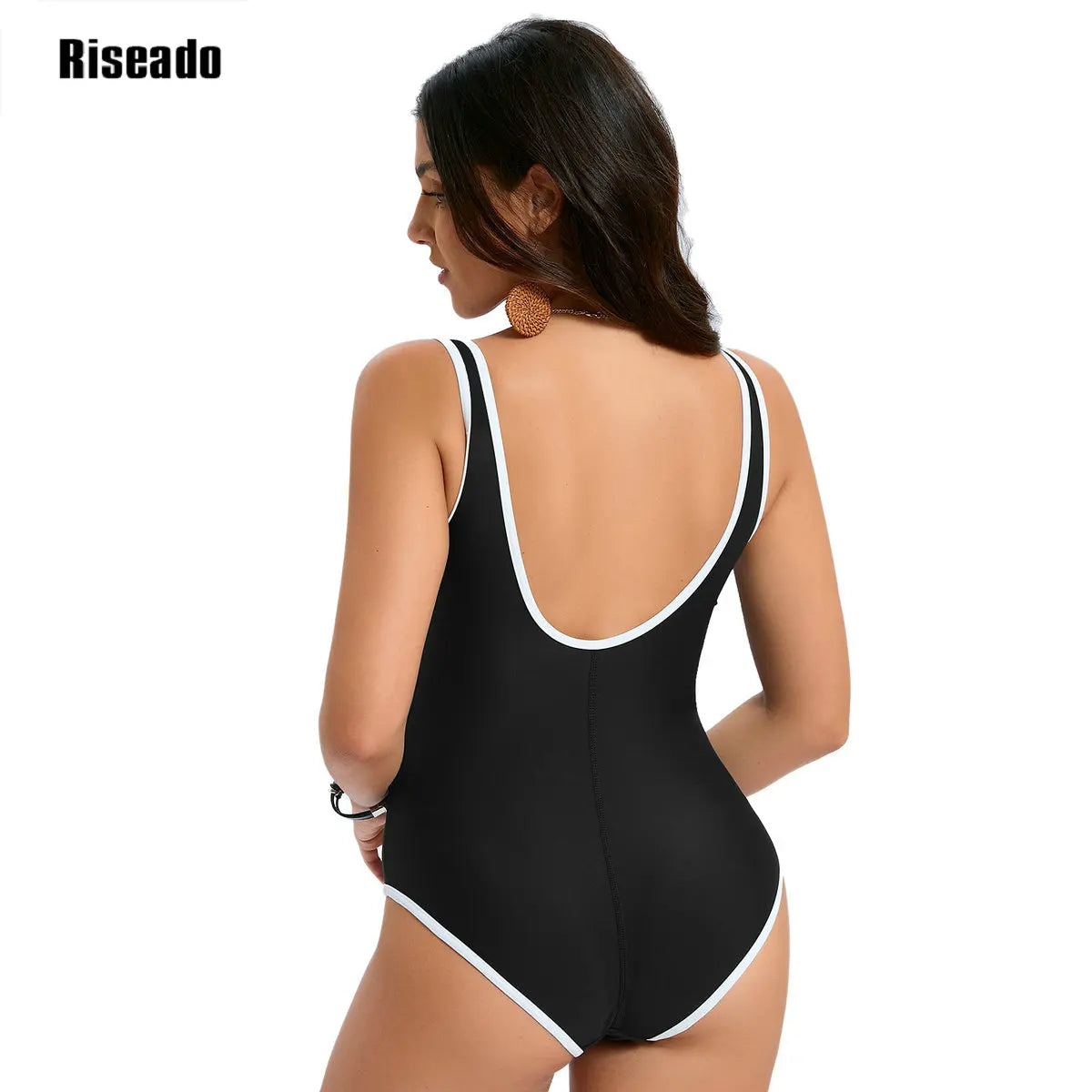 Women's Swimsuit Woman Scoop Neck Swimwear One Piece Swimming U Back Beach Wear Pool Squad Training Slimming Monokini