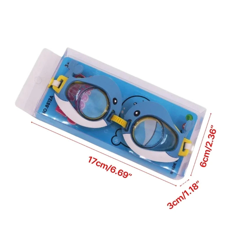 Anti Fogs Anti UV Kids Swim Goggles Cartoon Clear Views Swim Glasses Waterproofs Water Pool Goggles Not Leaking