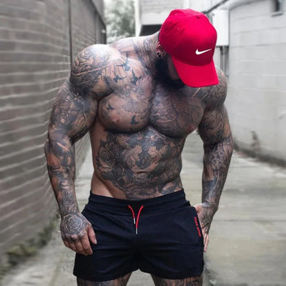 Summer Gym Fitness Men's Shorts Woven sweatpants Thin Fashion Men Marathon Running Shorts Sports Breathable Training Pants