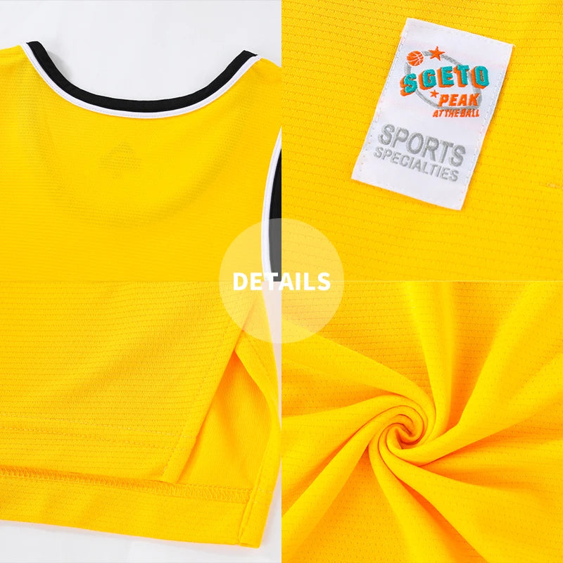 Men's Basketball Vest Clothing Oversized Sleeveless T-Shirt Sports Fitness Round Neck Tank Top Muscle Training Running Vest