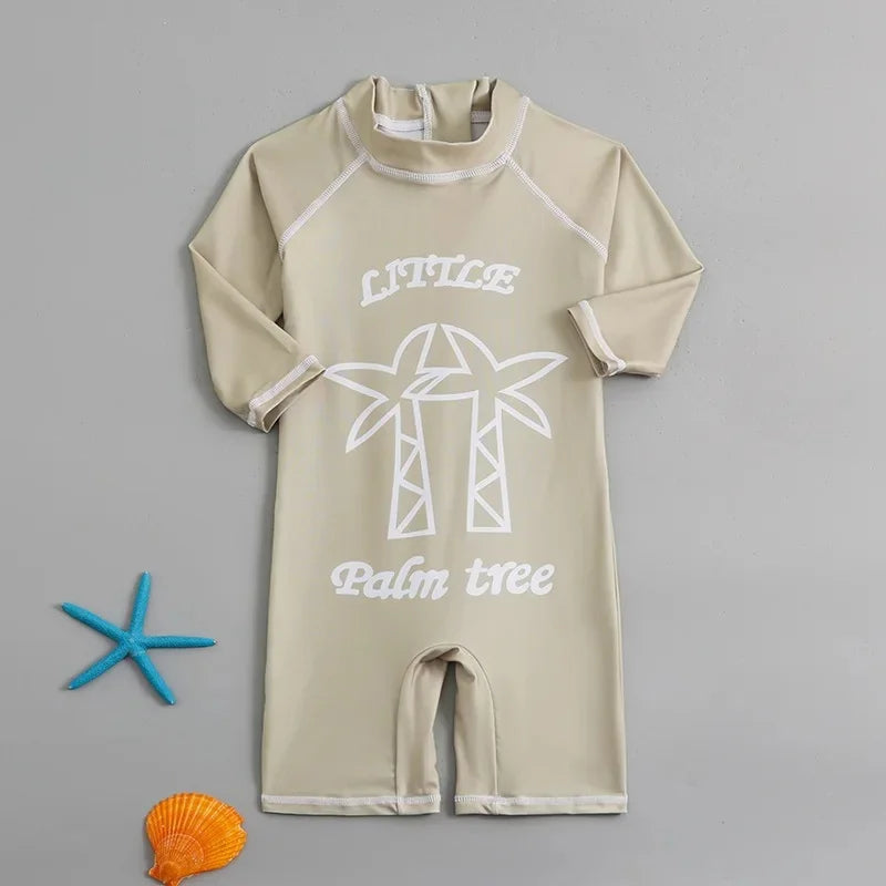 Children's One-Piece Swimsuit Quick-Drying Beachwear for Boys And Girls Baby Swimwear Sun Protection Hot Spring Swimming Costume