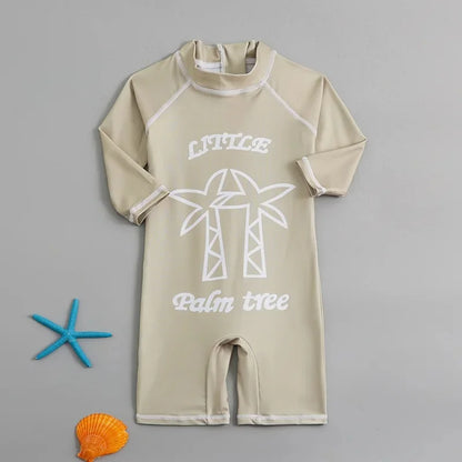 Children's One-Piece Swimsuit Quick-Drying Beachwear for Boys And Girls Baby Swimwear Sun Protection Hot Spring Swimming Costume