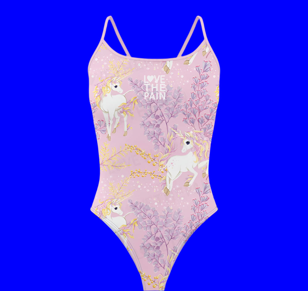 Love The Pain Unicorn One Piece Swimsuit Women Swimwear Bathing Suit Swim Suit Beach Wear Bodysuit