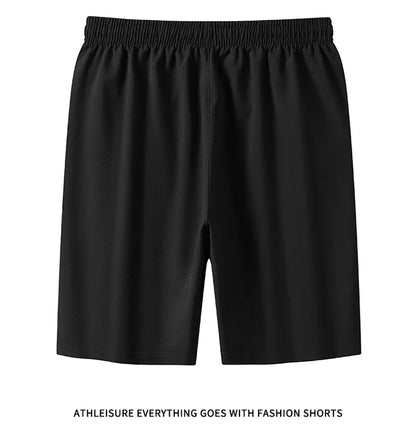 Ice Silk Plus Size Shorts Men Summer Running Shorts Quick-drying Casual Pants Loose Fit Sports Fitness Workout Shorts