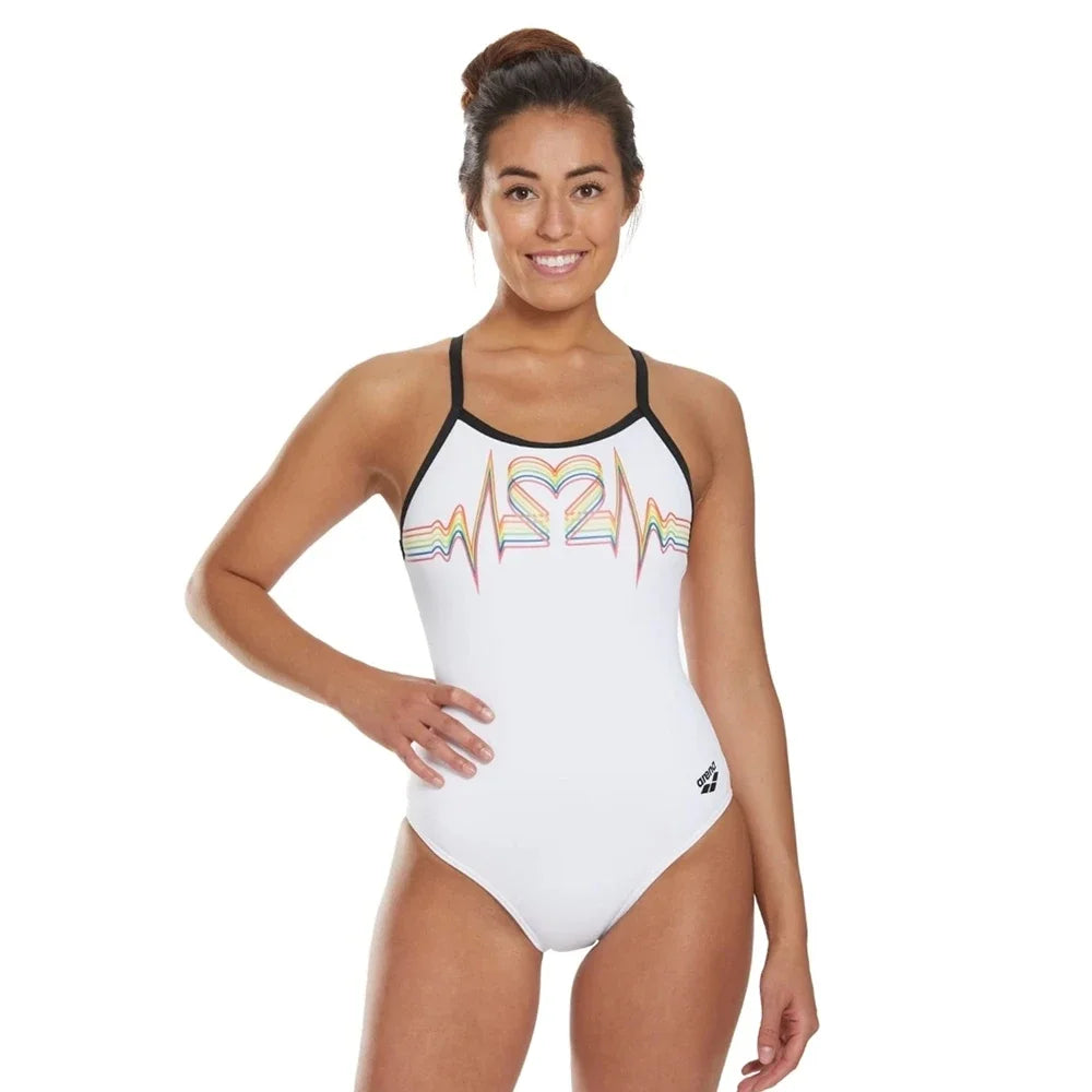 Ladies Sleeveless One Piece Swimsuit Professional Athletic Competition Training Quick Dry Sports Swimsuit