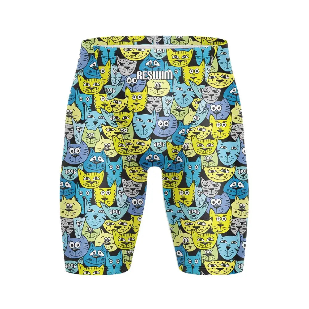 Swim Boxers Summer Men's Funny Cartoon Design Swimming Trunks Swim Jammer Swimsuit Tights Shorts Training Sports Beach Quick Dry Running Surfing Pants