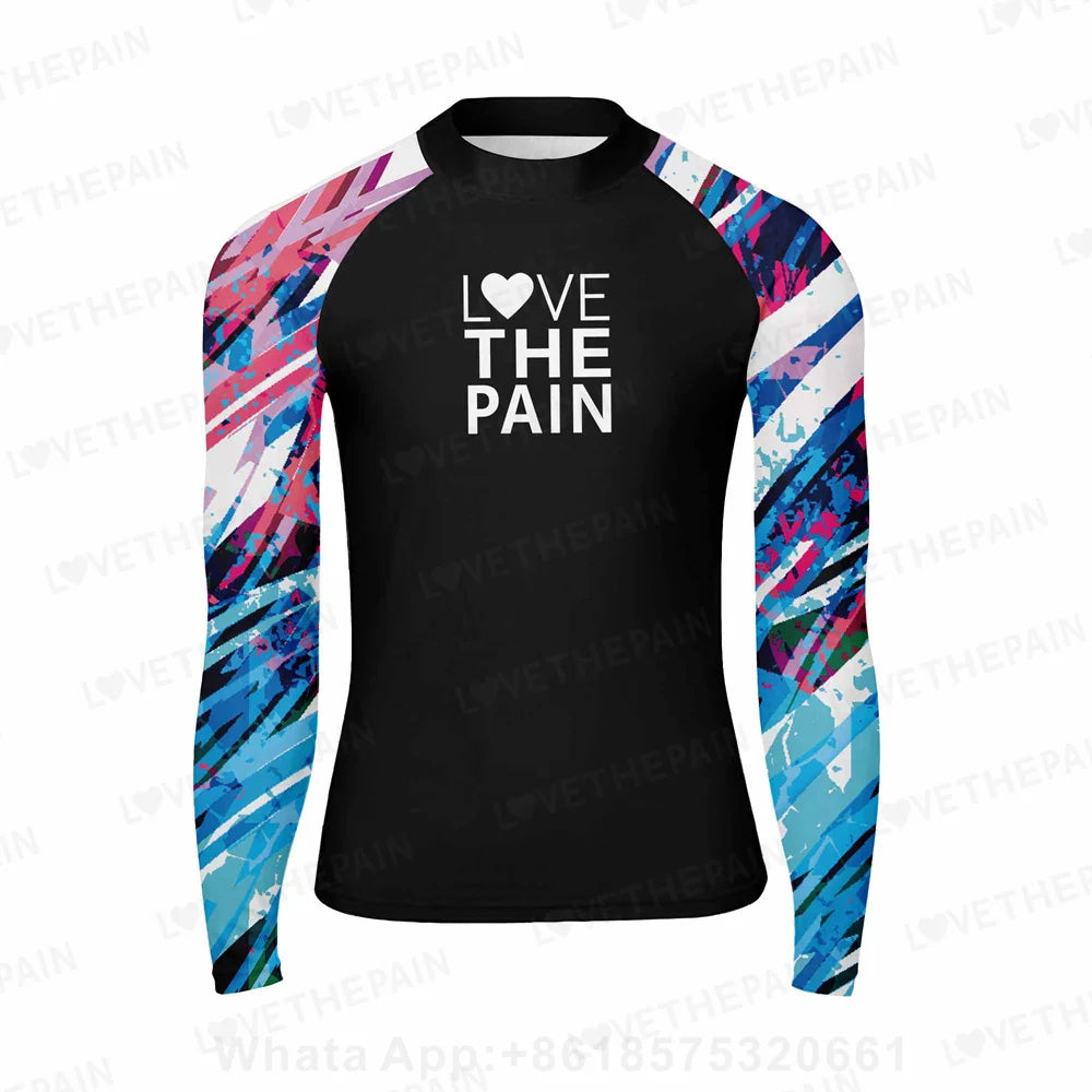 Men Long Sleeve Rash Guards Surf T-shirts UV Protection Swimsuit Surfing Diving Swimwear Swim Surf Beach Rash guard