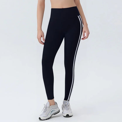 Side Lines Yoga Legging High Waisted Leggings for Women Buttery Smooth Soft Women Solid Yoga Stretchy Gym Tight Stripe