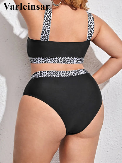 0XL - 4XL Splicing Bikini Plus Size Large Size Swimwear Women Swimsuit Female Two-pieces Bikini set Bather Bathing Suit