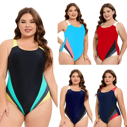 Sport High Waist Bikinis Set Plus Size Women One Piece Surfing Swimwear Tankini Swimsuit Summer Beach Bathing Suit 5XL