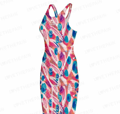 Women Open Back Kneeskin Tech Suit Swimsuit Competition Training Neck to Knee Swimsuit One-piece Jumpsuit Professional Swimsuit