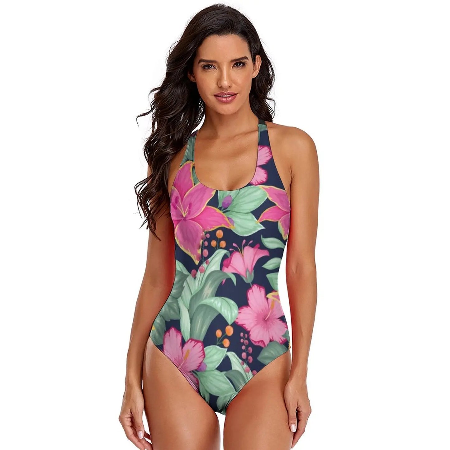 Floral Swimsuit Simple Swim Swimwear Women Wholesale 1 Piece Bathing Suit