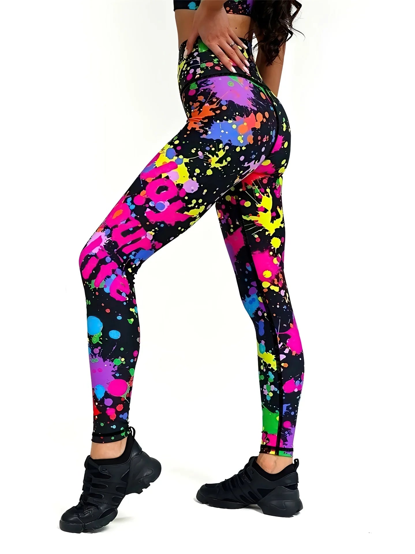 Women's 50-color high-waist printed yoga pants, hip-lifting tight quick-drying sports yoga pants