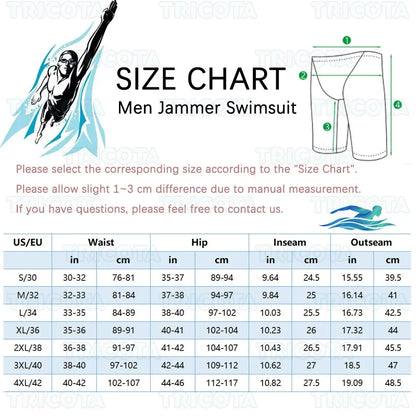 Rash Men Swim Jammer Swimwear Durable Athletic Training Endurance Swimming Trunks Summer Beach Pants Breathable Surfing Shorts