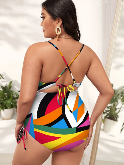 One Piece Swimsuit Women Print Large Size Swimwear Female Mujer Beachwear Summer Monokini Push Up Bathing Suit 4XL