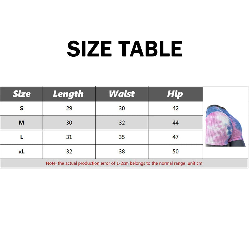 High Waist tie-dye Yoga Shorts Marble Scrunch Butt Biker Shorts Leggings Gym Fitness Pants Running Stretch Training Pants