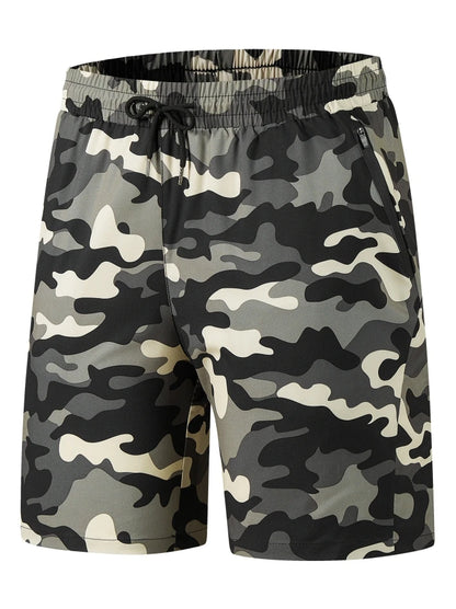 Men's Bottoms for Summer Gym Workout Running Cycling, Quick Drying Breathable Drawstring Waist Sports Shorts