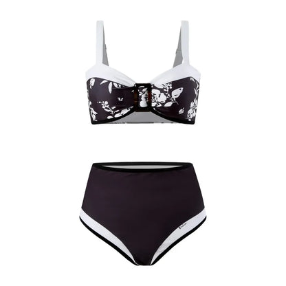 High Waist Bikinis Women Vintage Design Swimwear Printed Swimsuit Female Beachwear Bathers Bathing Swimming Swim Suit Summer