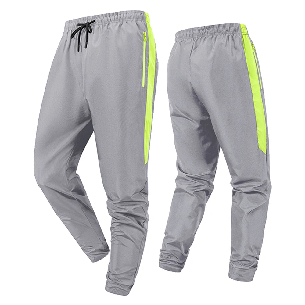 Men's Side Stripe Color Block Track Pants with Elastic Drawstring Solid Color Casual Athletic Joggers for Gym & Daily Gym