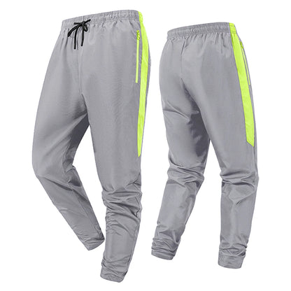 Men's Side Stripe Color Block Track Pants with Elastic Drawstring Solid Color Casual Athletic Joggers for Gym & Daily Gym