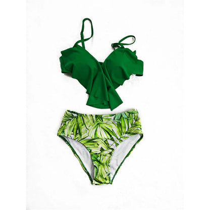 S - XL Printed Underwired Female Swimsuit High Waist Bikini Women Swimwear Two-pieces Bikini set Bather Bathing Suit Swim