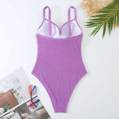 Push Up Swimsuit Women One Piece Solid Swimwear Female Bodysuit Bathers Bathing Swimming Swim Suit Summer Beachwear