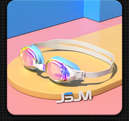 JSJM Swimming Goggles Adults Anti-fog UV Protection Lens Men Women Professional Silicone Adjustable Swimming Glasses Unisex