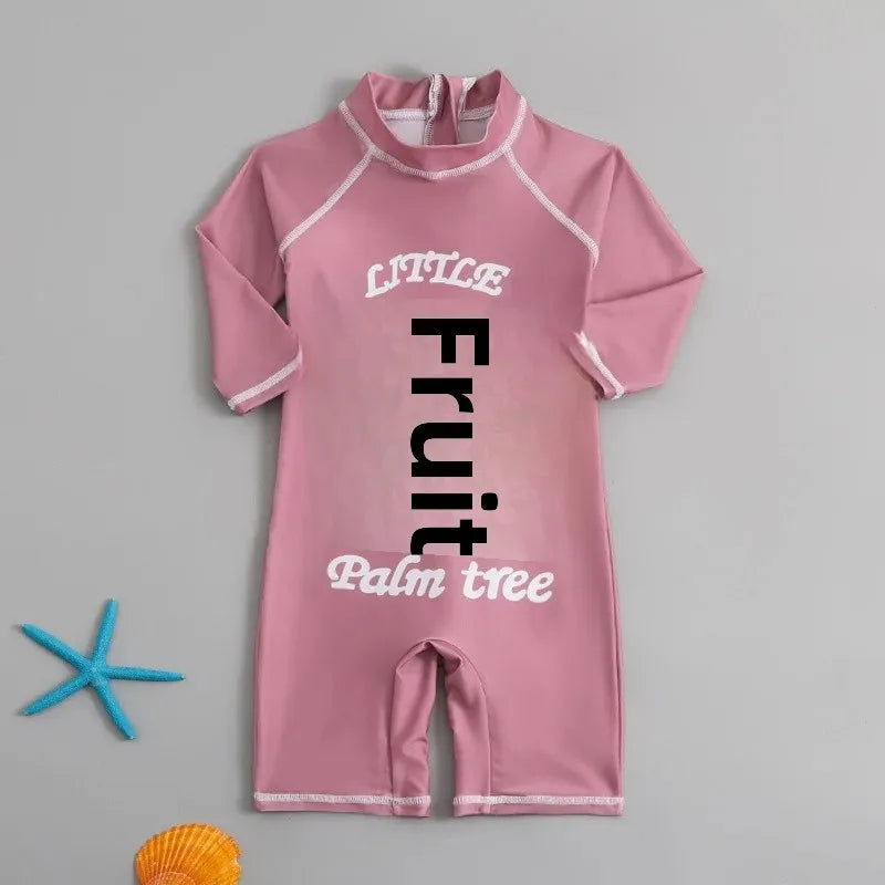 Children's One-Piece Swimsuit Quick-Drying Beachwear for Boys And Girls Baby Swimwear Sun Protection Hot Spring Swimming Costume