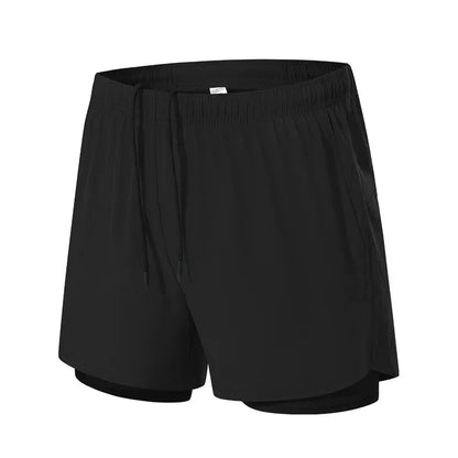 Summer 2 in 1 Jogging Clothing Gym Marathon Running Fitness Beach Shorts Men Sportswear Double-deck Training Sport Shorts Pant
