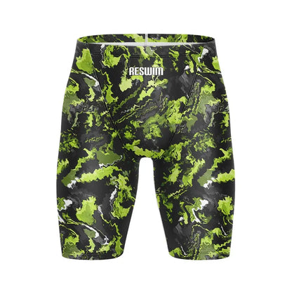 Swim Boxer Summer Men's Printing Swim Jammer Swimsuit Beach Tights Shorts Swimming Trunks Quick Dry Swimwear Chlorine Resistant Surf Pants