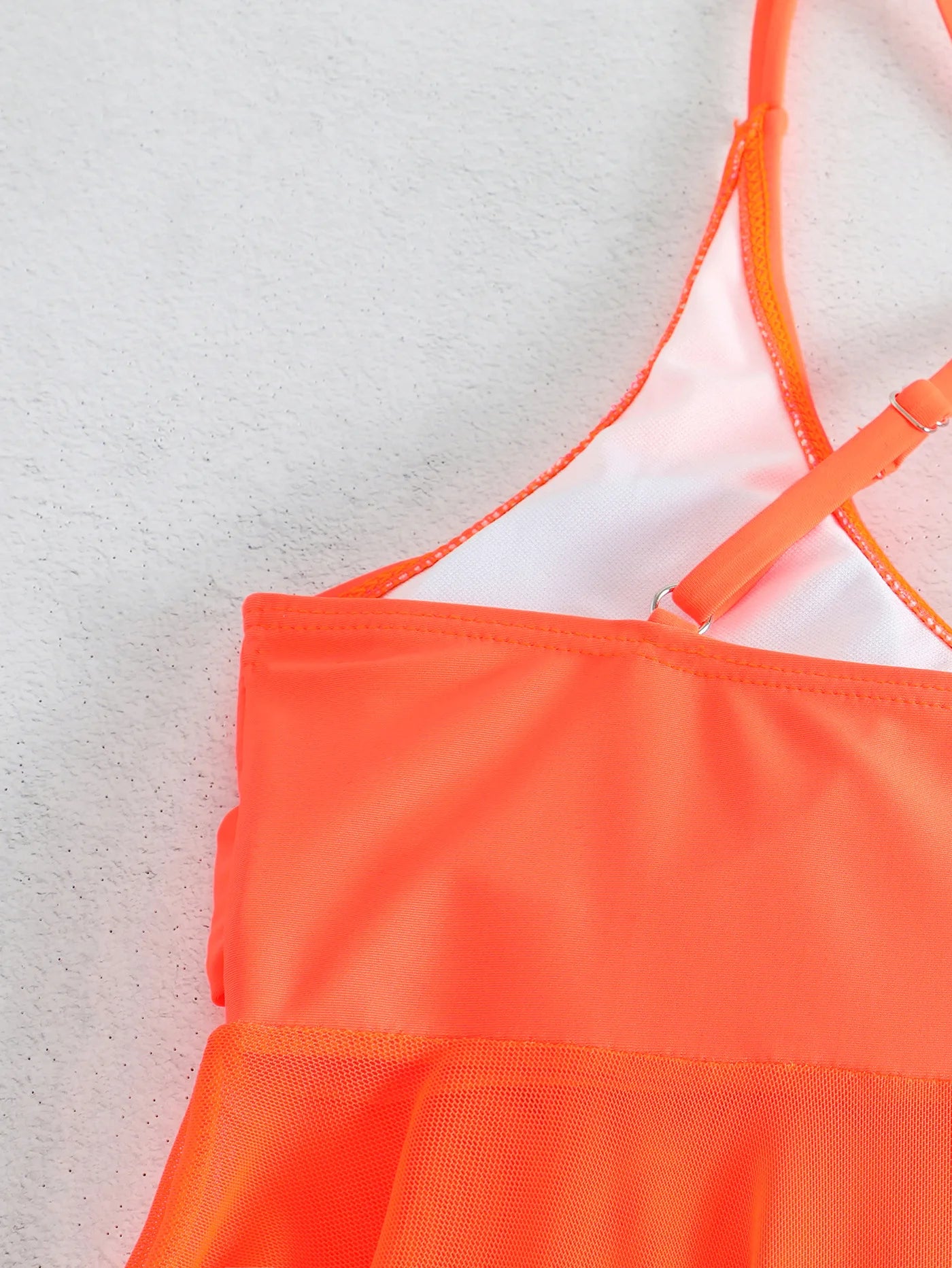 VigoCasey Solid Strapped Swimwear Women Mesh Patchwork Tankini Set Backless Push Up Swimsuit Summer Beach Bathing Suit
