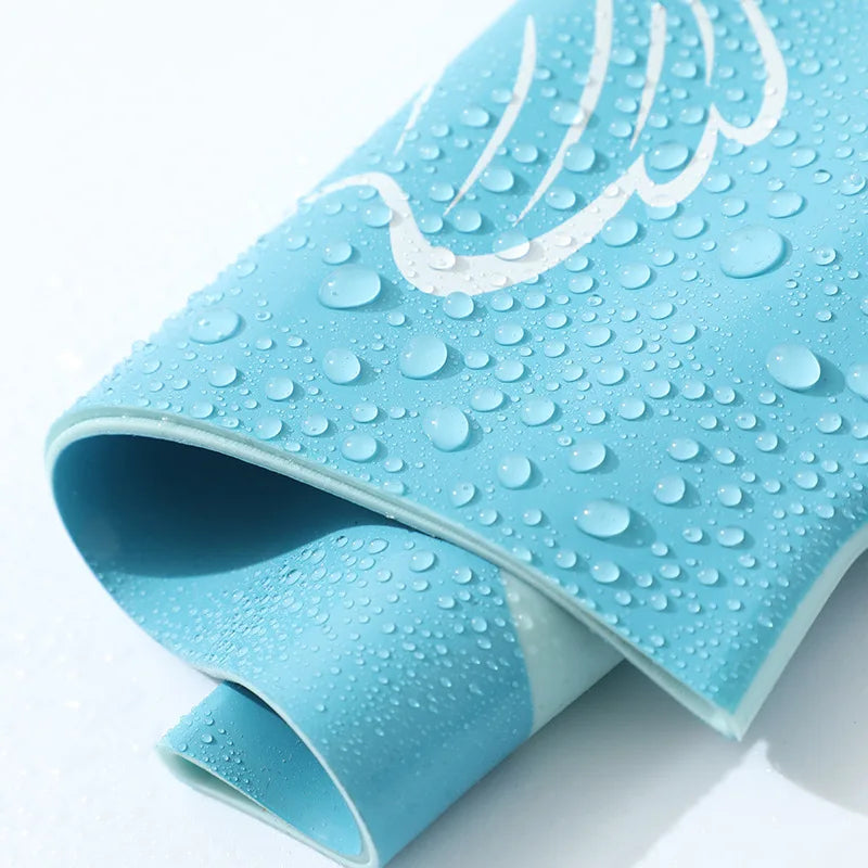 Cute Cartoon Dinosaur Kids Swimming Caps Boys Girls Swimming Cap Soft Silicone High Elastic Waterproof Children Swimming Cap