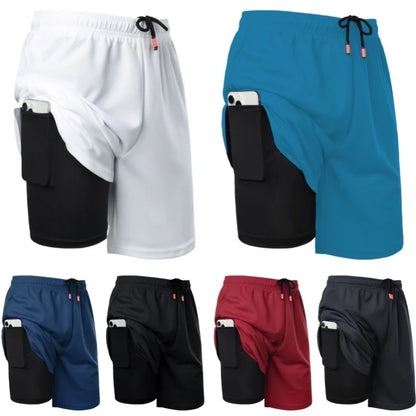 Running Shorts Men 2 in 1 Sports Jogging Fitness Shorts Training Quick Dry Mens Gym Men Shorts Sport gym Short Pants