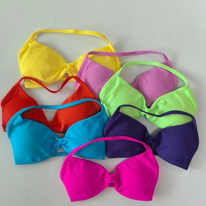 2PCS Gym Set Women Strappy Yoga Bra Top High Waist Workout Scrunch Shorts Sports Suit Seamless Yoga Set Fitness Clothes