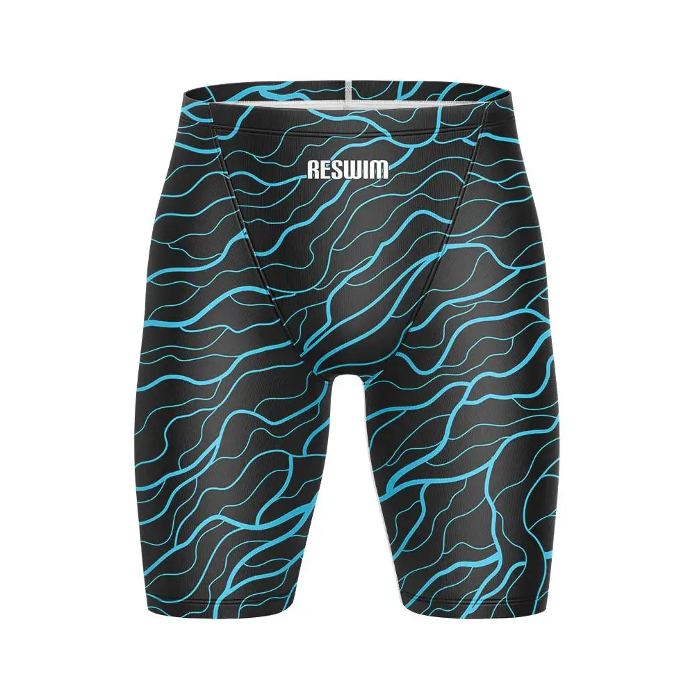 Men's Print Jammer Swimsuit Swimming Trunks Beach Tights Shorts Athletic Training Swimwear Sports Swim Rash Guards Pants