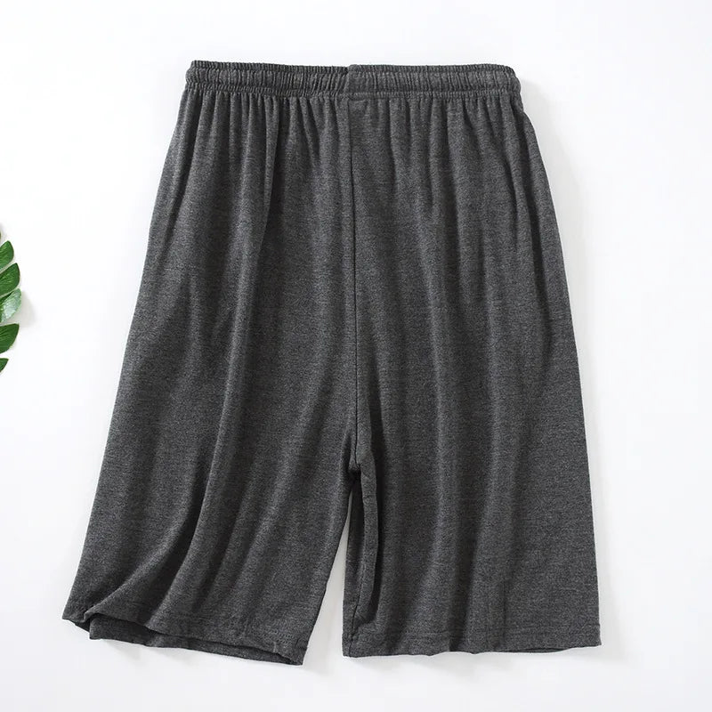 Plus Size 7XL 8XL Casual Sleep Shorts for Men Casual Modal Men's Pajamas Shorts Summer Soft Five Points Cotton Beach Shorts Male